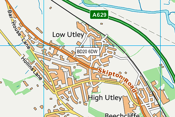 BD20 6DW map - OS VectorMap District (Ordnance Survey)