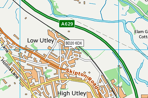 BD20 6DX map - OS VectorMap District (Ordnance Survey)