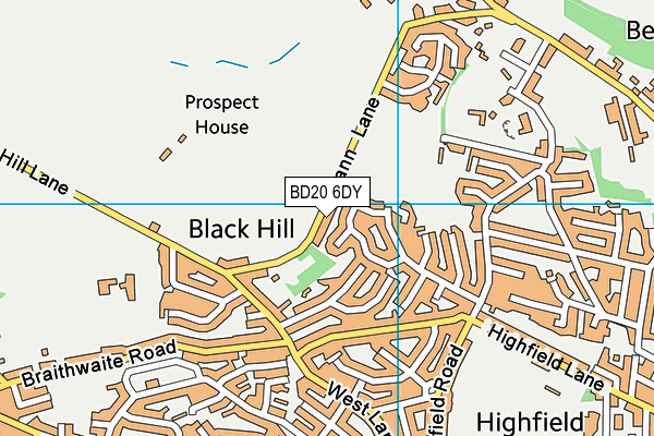 BD20 6DY map - OS VectorMap District (Ordnance Survey)