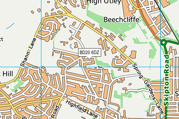 BD20 6DZ map - OS VectorMap District (Ordnance Survey)