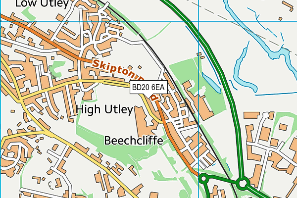 BD20 6EA map - OS VectorMap District (Ordnance Survey)