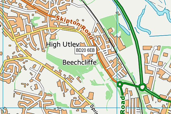 University Academy Keighley (Closed) map (BD20 6EB) - OS VectorMap District (Ordnance Survey)