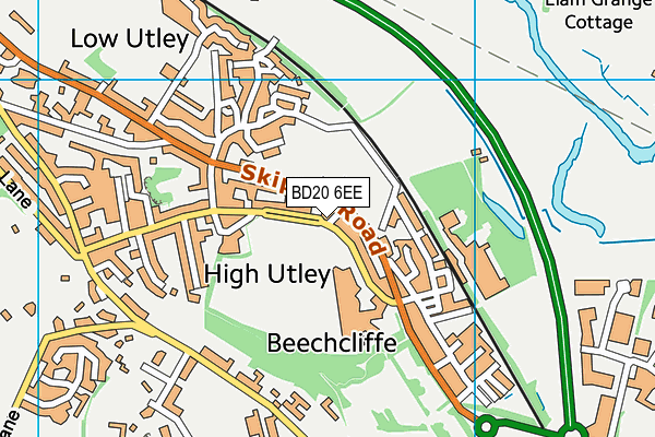 BD20 6EE map - OS VectorMap District (Ordnance Survey)