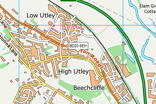 BD20 6EH map - OS VectorMap District (Ordnance Survey)