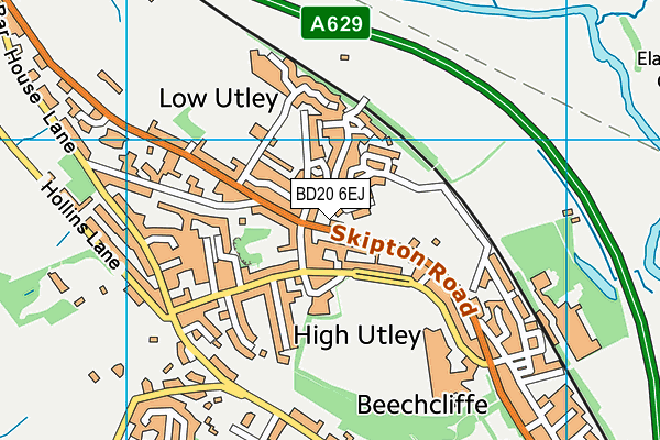 BD20 6EJ map - OS VectorMap District (Ordnance Survey)