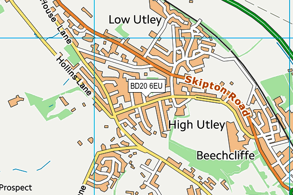 BD20 6EU map - OS VectorMap District (Ordnance Survey)