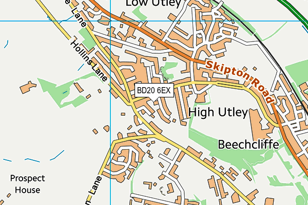 BD20 6EX map - OS VectorMap District (Ordnance Survey)