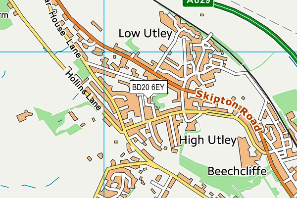 BD20 6EY map - OS VectorMap District (Ordnance Survey)