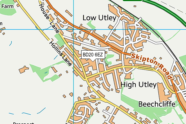 BD20 6EZ map - OS VectorMap District (Ordnance Survey)