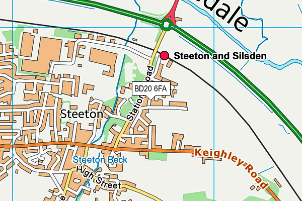 BD20 6FA map - OS VectorMap District (Ordnance Survey)