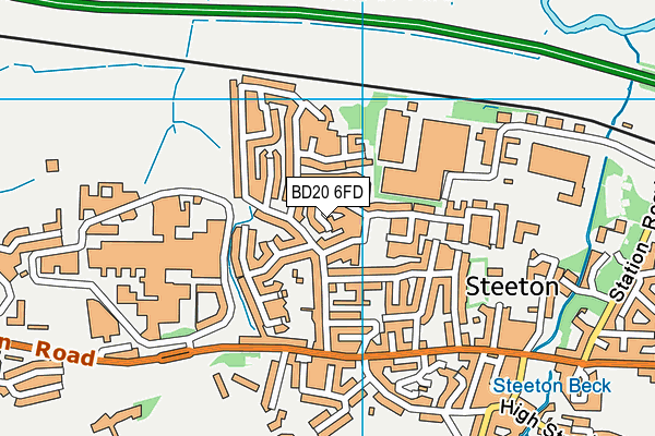 BD20 6FD map - OS VectorMap District (Ordnance Survey)