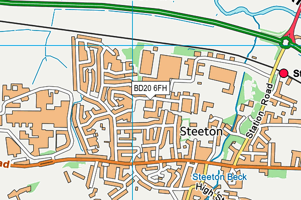 BD20 6FH map - OS VectorMap District (Ordnance Survey)