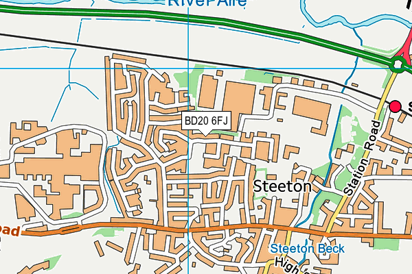 BD20 6FJ map - OS VectorMap District (Ordnance Survey)