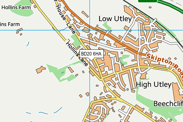 BD20 6HA map - OS VectorMap District (Ordnance Survey)