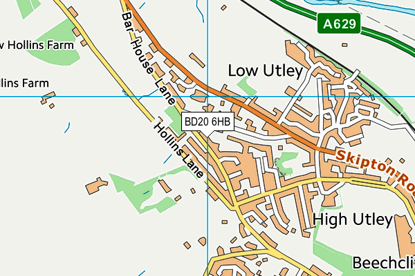 BD20 6HB map - OS VectorMap District (Ordnance Survey)