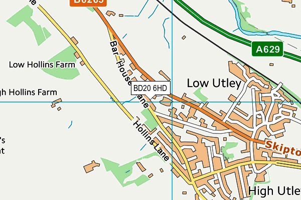 BD20 6HD map - OS VectorMap District (Ordnance Survey)