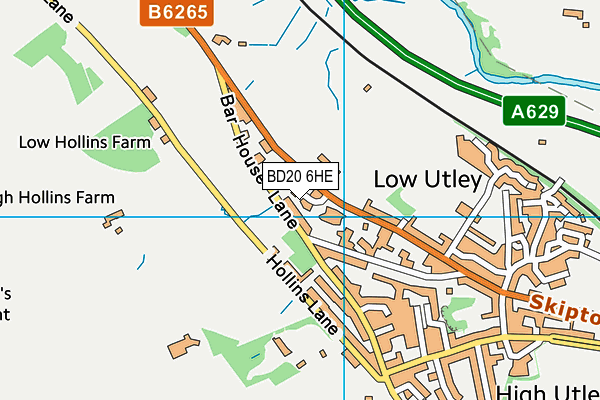 BD20 6HE map - OS VectorMap District (Ordnance Survey)