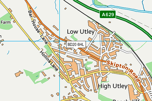 BD20 6HL map - OS VectorMap District (Ordnance Survey)