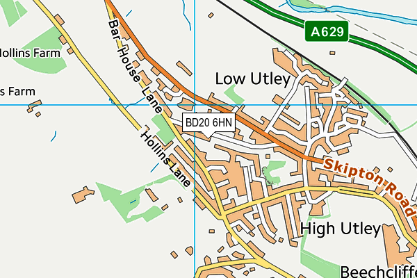 BD20 6HN map - OS VectorMap District (Ordnance Survey)