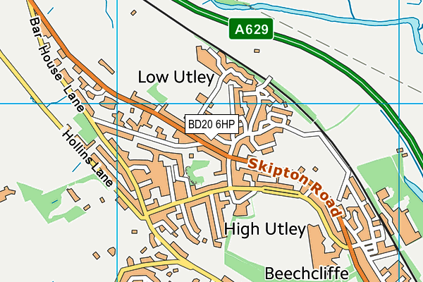 BD20 6HP map - OS VectorMap District (Ordnance Survey)