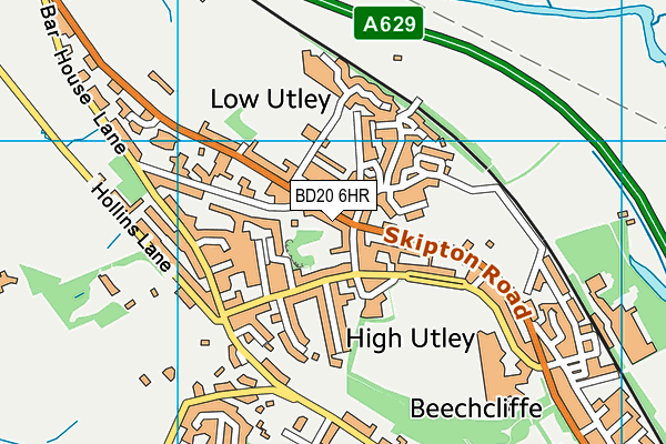 BD20 6HR map - OS VectorMap District (Ordnance Survey)