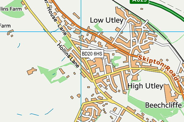 BD20 6HS map - OS VectorMap District (Ordnance Survey)