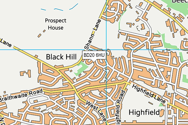 BD20 6HU map - OS VectorMap District (Ordnance Survey)