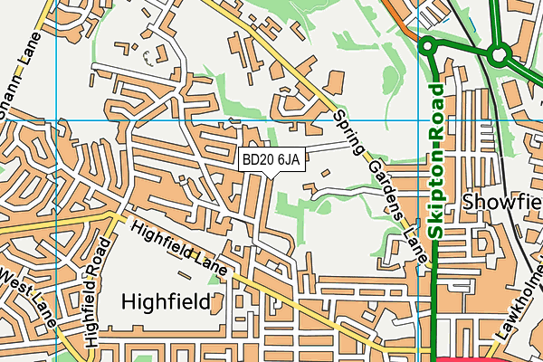 BD20 6JA map - OS VectorMap District (Ordnance Survey)