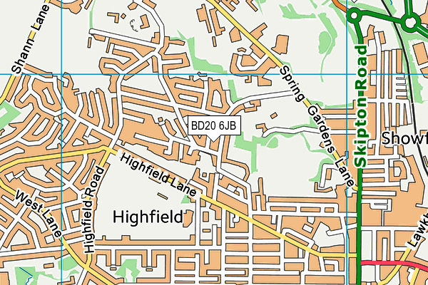 BD20 6JB map - OS VectorMap District (Ordnance Survey)