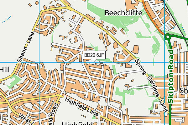 BD20 6JF map - OS VectorMap District (Ordnance Survey)
