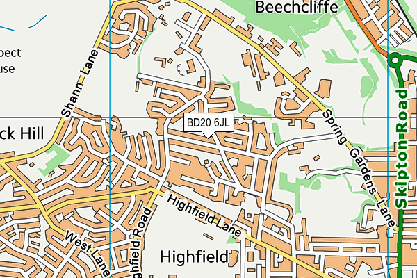 BD20 6JL map - OS VectorMap District (Ordnance Survey)