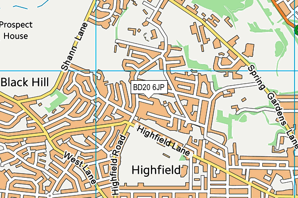 BD20 6JP map - OS VectorMap District (Ordnance Survey)