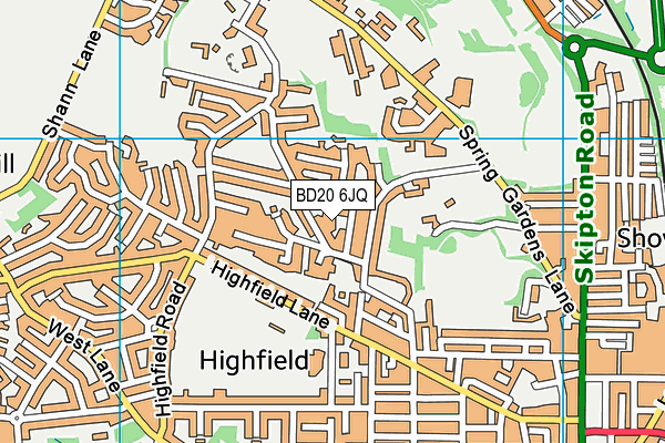 BD20 6JQ map - OS VectorMap District (Ordnance Survey)