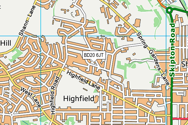 BD20 6JT map - OS VectorMap District (Ordnance Survey)