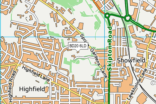 BD20 6LD map - OS VectorMap District (Ordnance Survey)