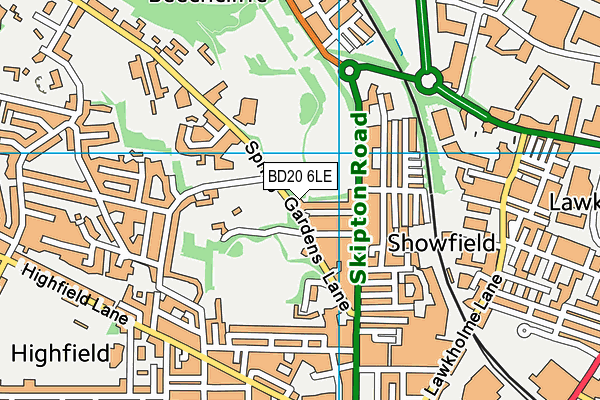 BD20 6LE map - OS VectorMap District (Ordnance Survey)