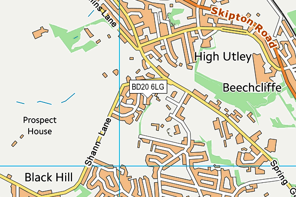 BD20 6LG map - OS VectorMap District (Ordnance Survey)