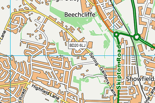 BD20 6LJ map - OS VectorMap District (Ordnance Survey)
