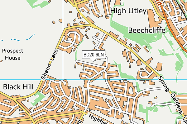 BD20 6LN map - OS VectorMap District (Ordnance Survey)