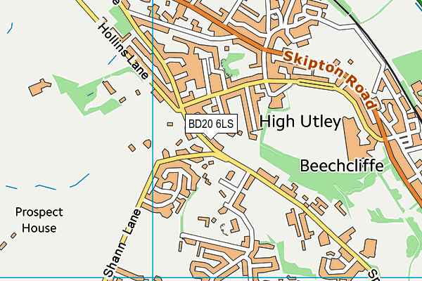 BD20 6LS map - OS VectorMap District (Ordnance Survey)