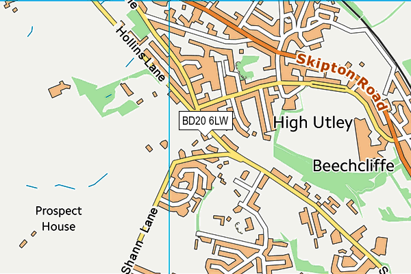 BD20 6LW map - OS VectorMap District (Ordnance Survey)