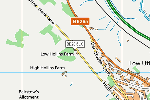 BD20 6LX map - OS VectorMap District (Ordnance Survey)