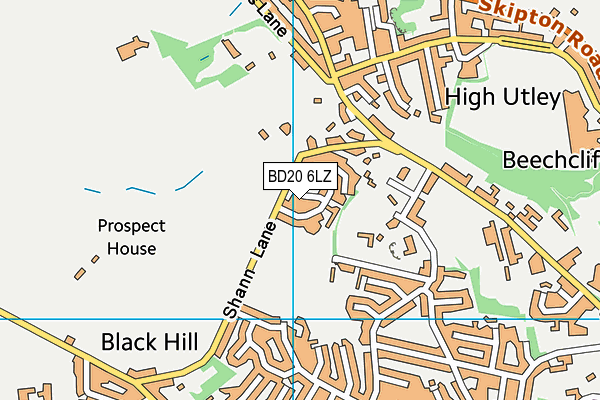 BD20 6LZ map - OS VectorMap District (Ordnance Survey)