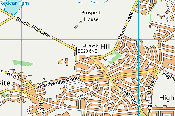 BD20 6NE map - OS VectorMap District (Ordnance Survey)