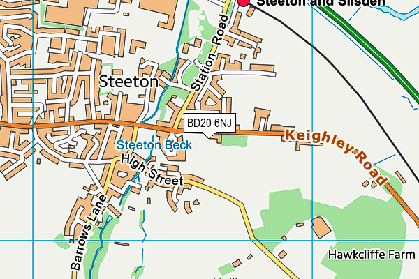 BD20 6NJ map - OS VectorMap District (Ordnance Survey)