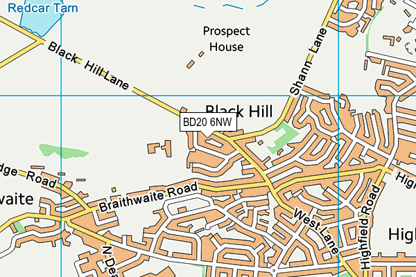 BD20 6NW map - OS VectorMap District (Ordnance Survey)