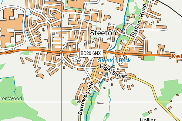 BD20 6NX map - OS VectorMap District (Ordnance Survey)