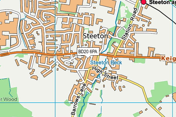 BD20 6PA map - OS VectorMap District (Ordnance Survey)