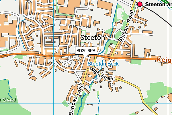 BD20 6PB map - OS VectorMap District (Ordnance Survey)