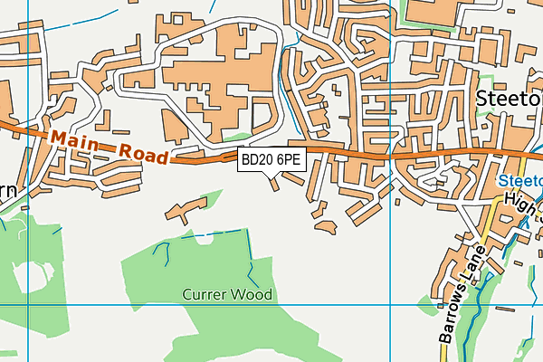 BD20 6PE map - OS VectorMap District (Ordnance Survey)